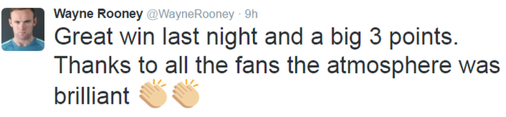 Wayne Rooney tweet