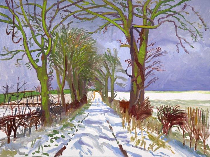 Winter Tunnel with Snow, March, 2006 by David Hockney