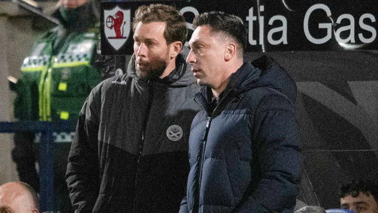 Steven Whittaker and Scott Brown on the sidelines with Ayr United