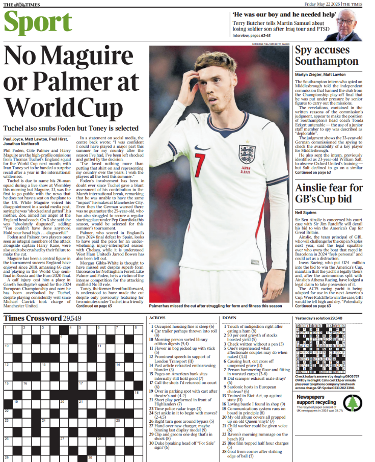 Times back page