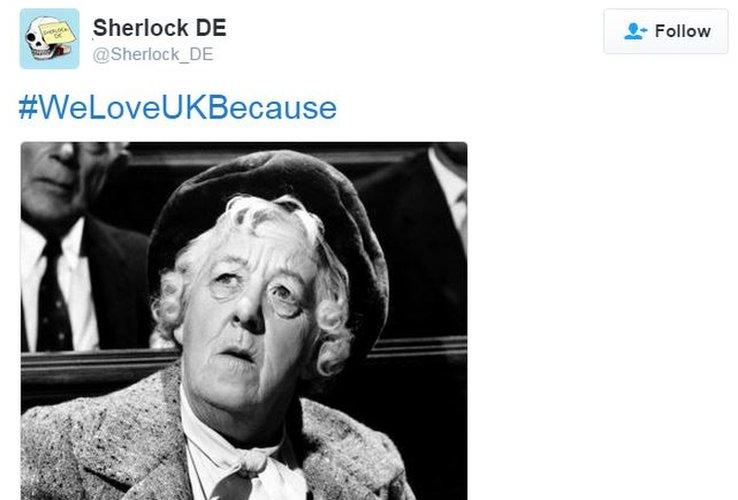 Tweet of photo of Margaret Rutherford