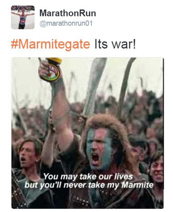 Braveheart film pic: Marmitegate It's war!