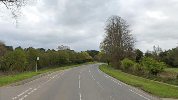 The A25 Godstone Road between Godstone and Bletchingley