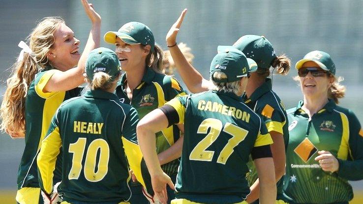 Australia celebrate at the MCG