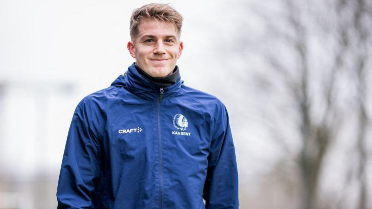 Gent's goalkeeper Paul Nardi pictured during a training session