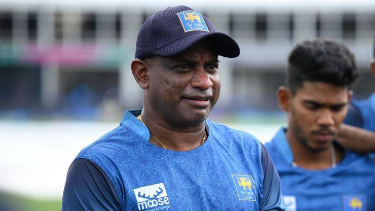 Sanath Jayasuriya in a Sri Lanka team uniform