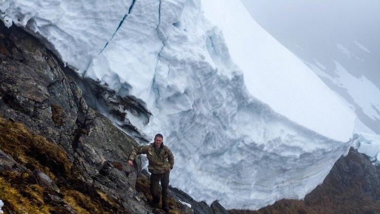 Gully where part of avalanche came from