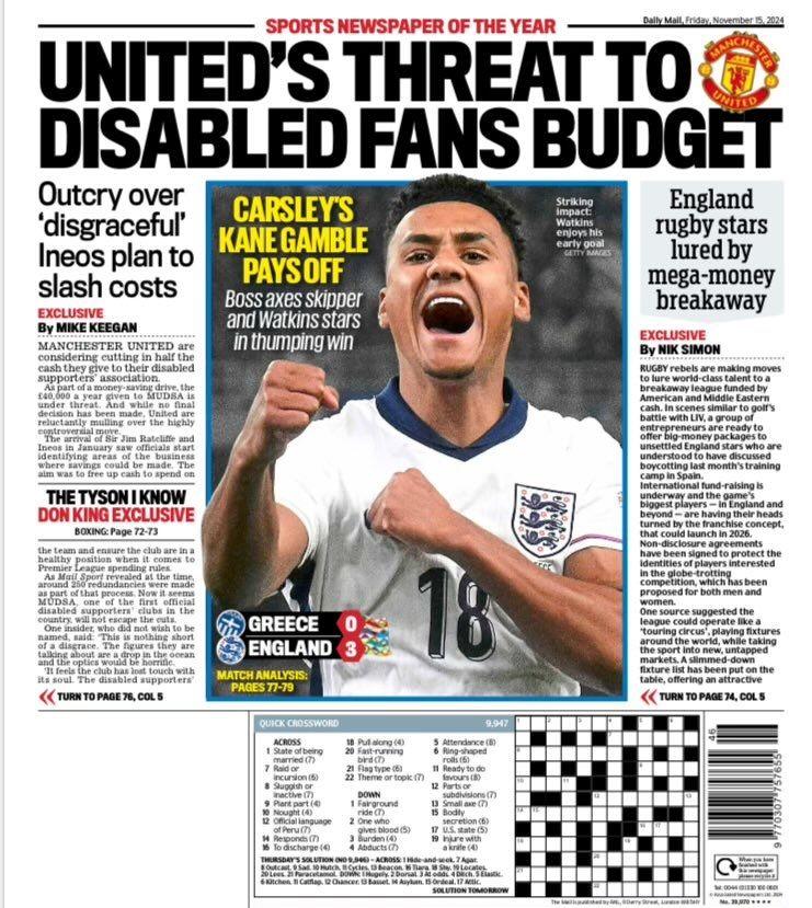 Daily Mail back page