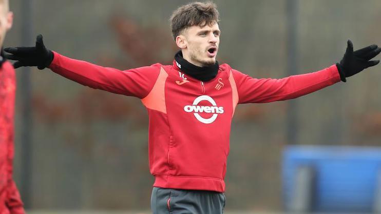 Jamie Paterson during Swansea training