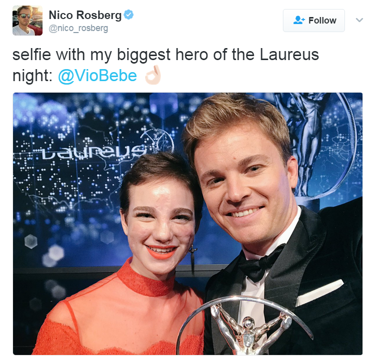 Nico Rosberg and Beatrice Vio