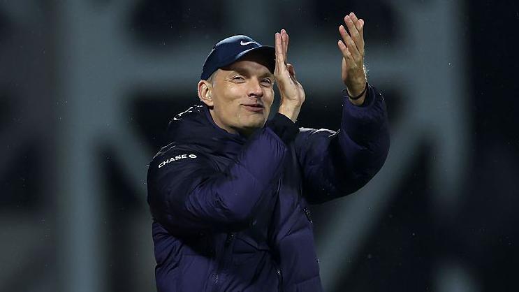 Thomas Tuchel applauding the England fans