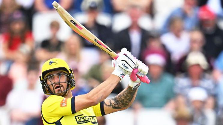 Benny Howell batting for Hampshire