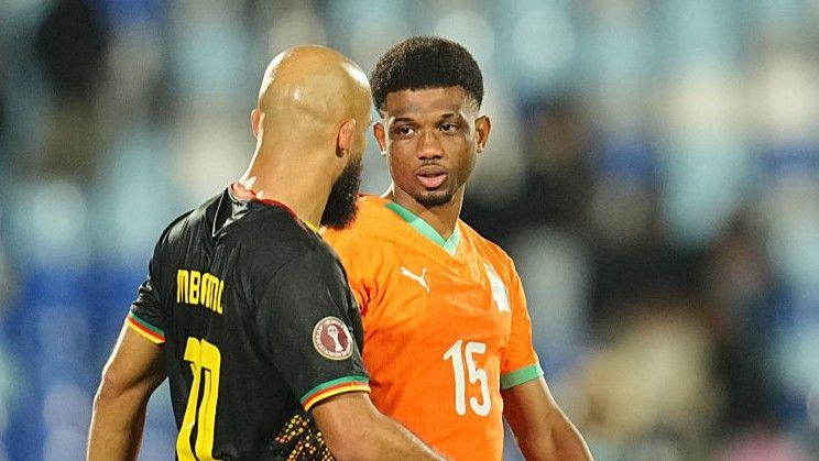 Manchester United duo Bryan Mbeumo (left) and Amad Diallo