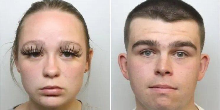 Lauren Ephgrave and Jack Seal police photos - the woman (left) has very long eyelashes, the man has short brown hair