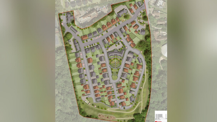 The site layout for a plan to build 127 homes at the Shorts Waste Transfer and Recycling Facility at St Georges Lane in Ascot.
