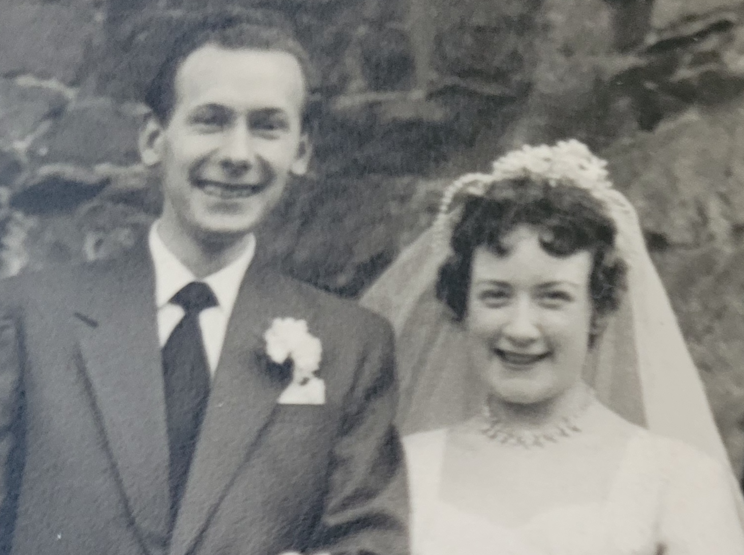 Dennis and Dorothy Vesty on their wedding day