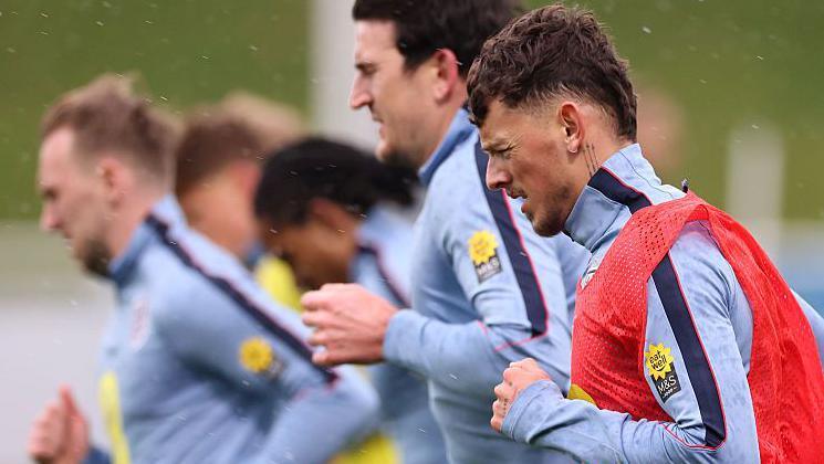 Ben White training with England