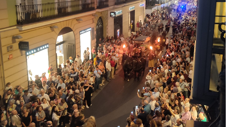 Members of the public stopped to watch the passing cortege