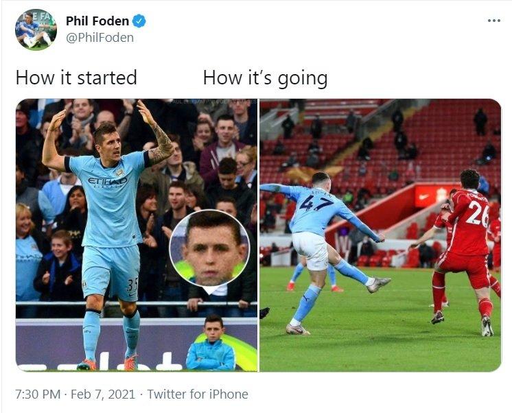 Foden tweet.