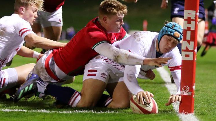 Josh Hathaway scores for England Under-20s against Wales