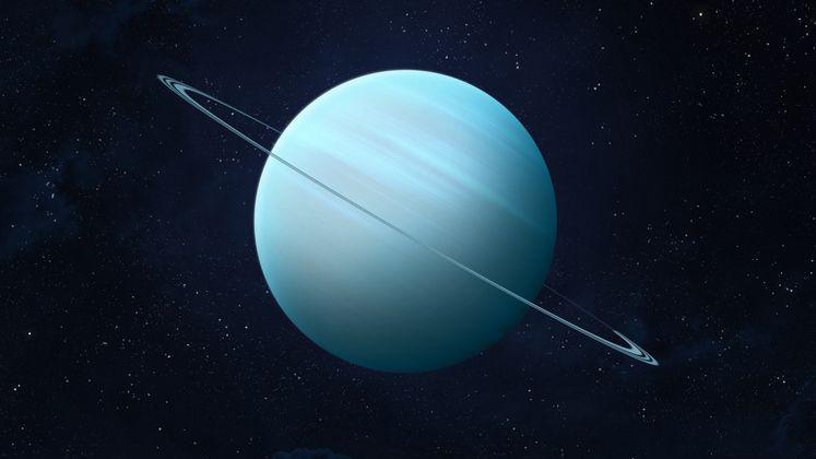 Computer illustration of the planet Uranus.