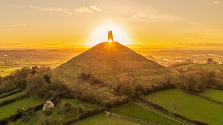 Glastonbury Tor at sunrise