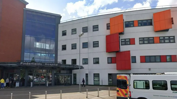 Exterior shot of Pinderfields hospital in Kirklees