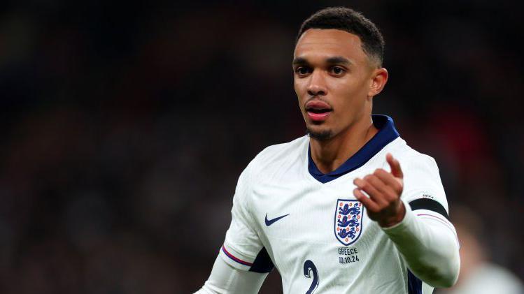 Trent Alexander-Arnold in action for England