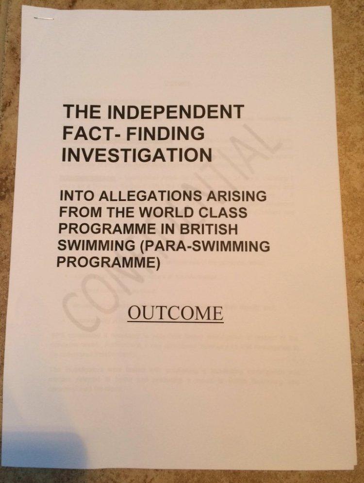 Copy of report into allegations around British Swimming's para-swimming programme