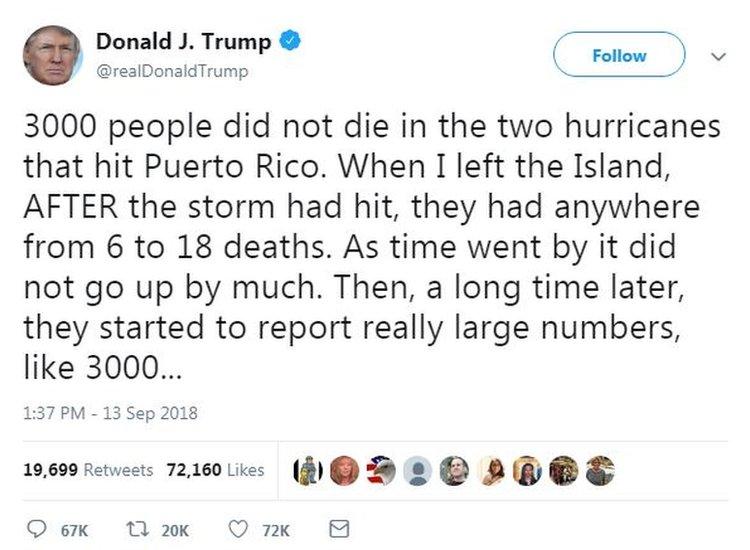 Donald Trump tweet