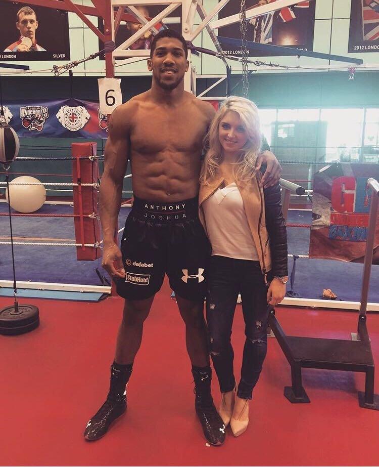 Sophie with Anthony Joshua