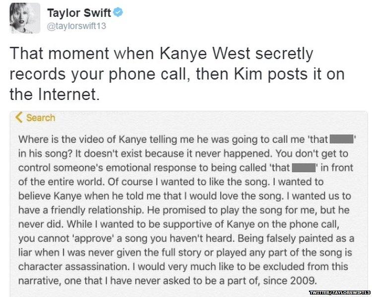 Taylor Swift statement