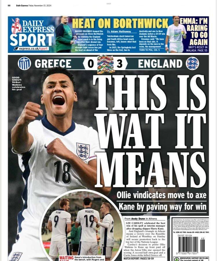 Daily Express back page