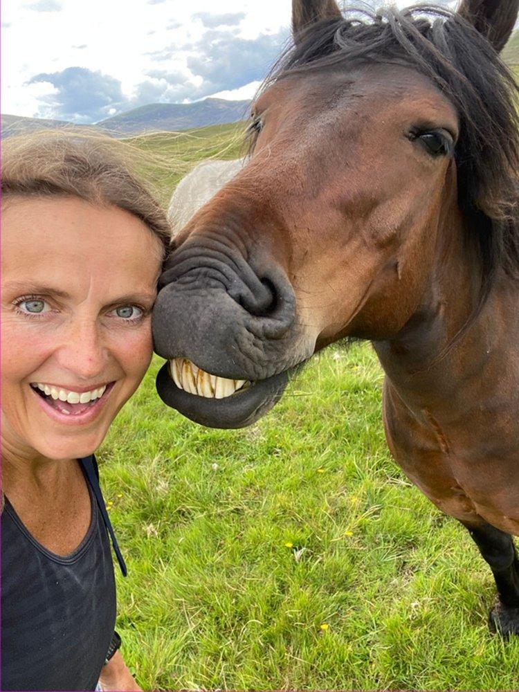 Elaine and a horse