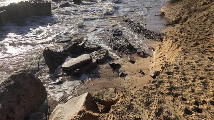 Coastal erosion at Hemsby