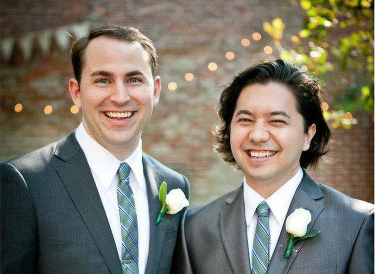 Cody and Alex, 34 and 35, work at the Lincoln Center Theater in New York City