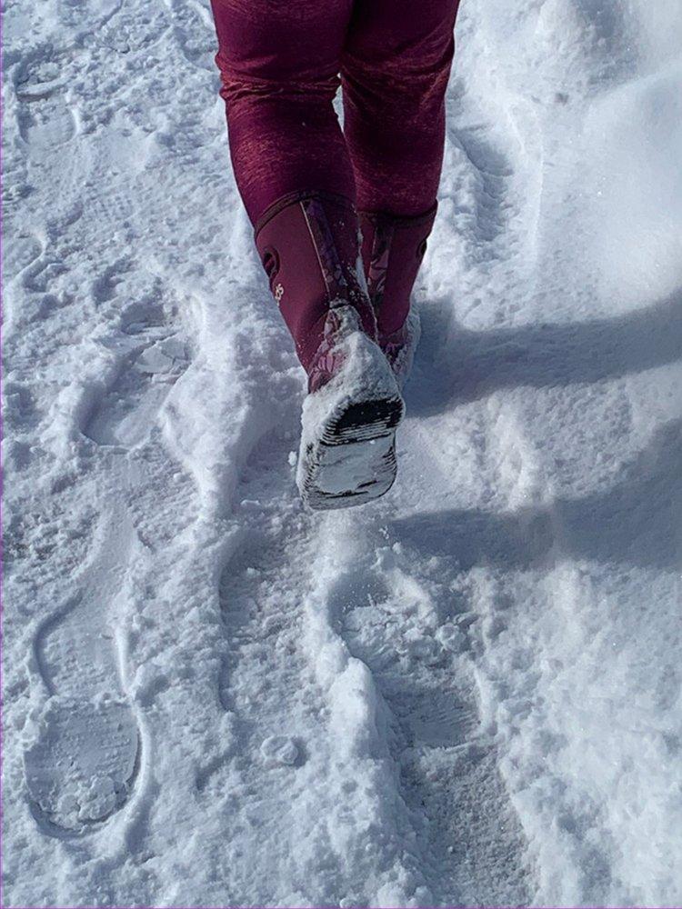 Footprints in the snow