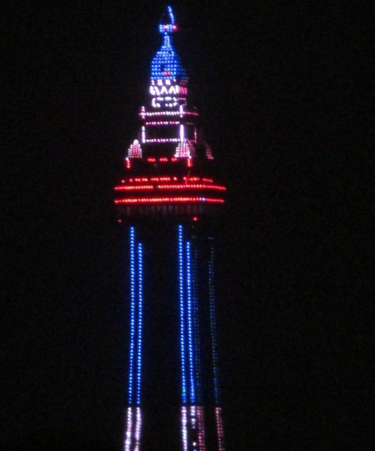 Blackpool Tower lit up