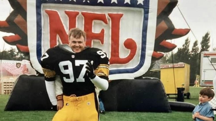 Tom McCormack and his son attended the pre-game event called the 'NFL Experience'