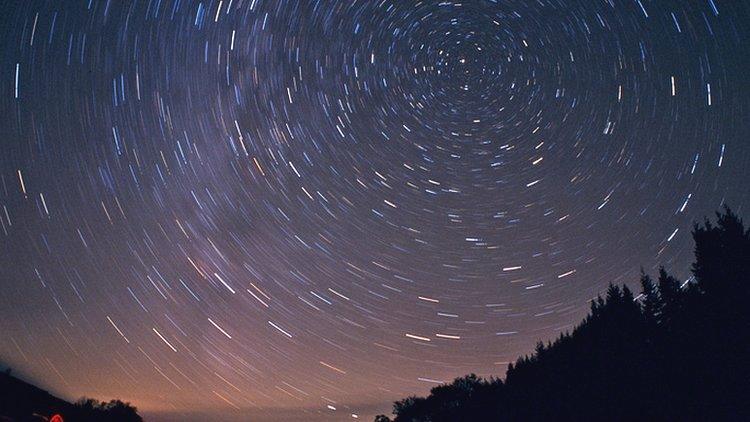 Star trails above Kielder