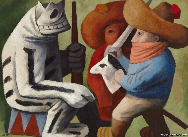 Carnaval en Huejotzingo by Jose Chavez Morado, 1939