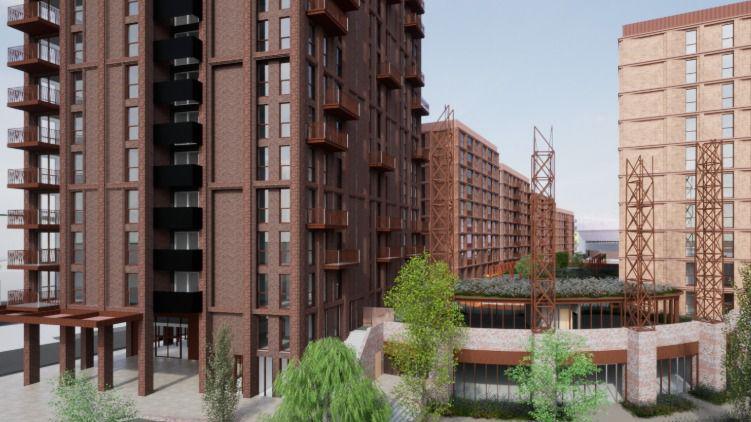 CGI visual of the proposed development for the former gasworks site in Britannia Road