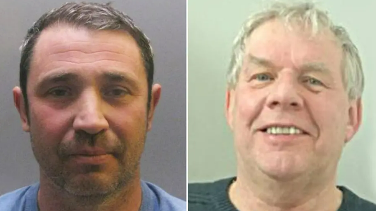 Craig Best, left, wears a blue shirt and has a short grey hair.  Roger Piling, right,  wears a black jumper and is smiling at the camera. He has short white hair.