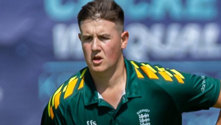 Luke Bichard bowls for Guernsey