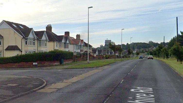 Devonshire Road at the junction with Galway Avenue in Blackpool