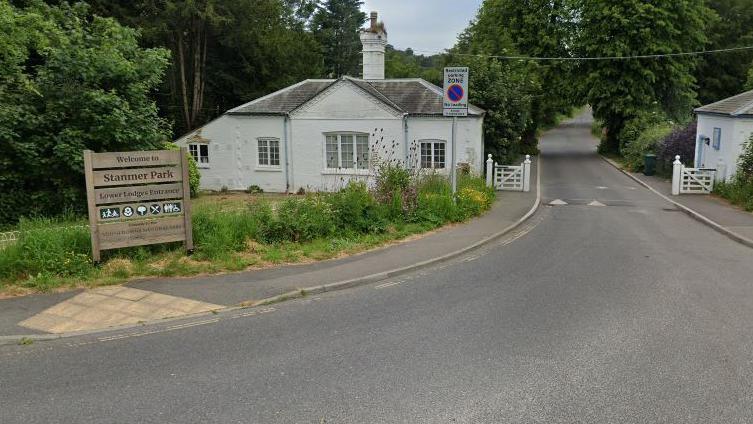 The entrance to Stanmer Park