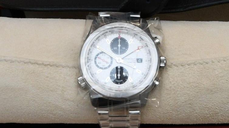 Crown photograph of a luxury watch.