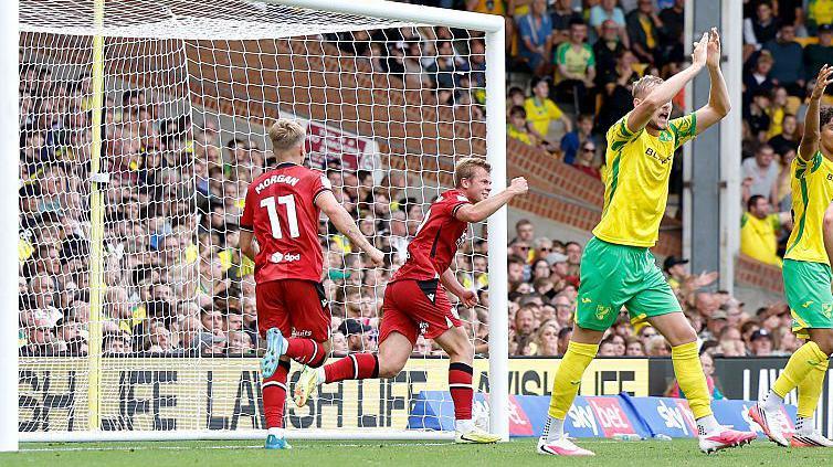 Aune Heggebo celebrates scoring for West Bromwich Albion against Norwich City at Carrow Road on Saturday 15 August 2026