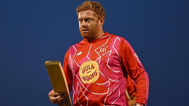 Jonny Bairstow with a bat in his hand while playing for Welsh Fire