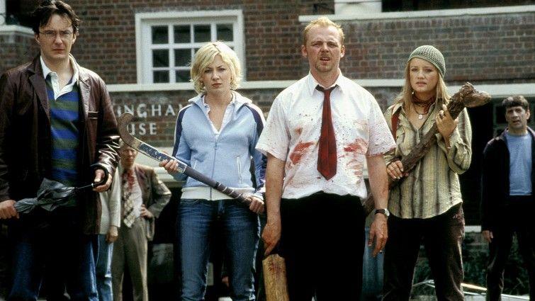 The cast of Shaun of the Dead